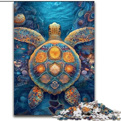 Puzzle für Erwachsene, 1000 Teile, schwieriges Delfinpaar, für 14+, anspruchsvolles Spiel als Geschenk für die ganze Familie und Freunde (Größe 50x75cm) von MGQWPZDBD
