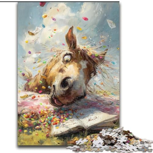 Puzzle für Erwachsene, 1000 Teile, schwieriges Fantasiepferd, für 14+, anspruchsvolles Spiel als Geschenk für die ganze Familie und Freunde (Größe 50x75cm) von MGQWPZDBD