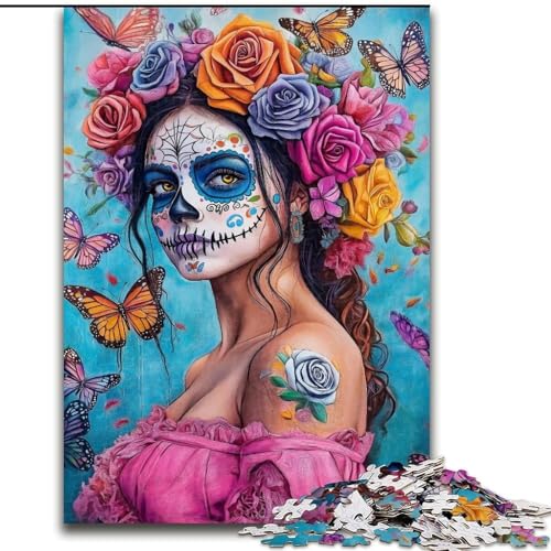 Puzzle für Erwachsene, 1000 Teile, schwieriges Fantasy-Skelett, Lernspiele, Heimdekoration, geeignet für die Schreibtischdekoration (Größe 26x38cm) von MGQWPZDBD