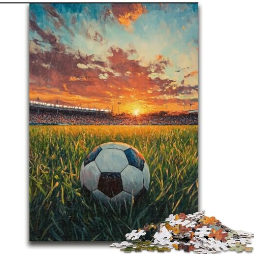 Puzzle für Erwachsene, 1000 Teile, schwieriges Fußballspiel auf der Wiese, Lernspiele, Heimdekoration, geeignet für die Schreibtischdekoration (Größe 50x75cm) von MGQWPZDBD