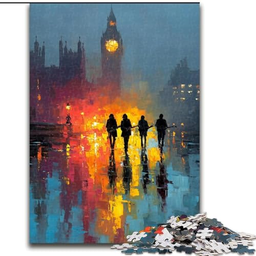Puzzle für Erwachsene, 1000 Teile, schwieriges London, für 14+, anspruchsvolles Spiel als Geschenk für die ganze Familie und Freunde (Größe 26x38cm) von MGQWPZDBD