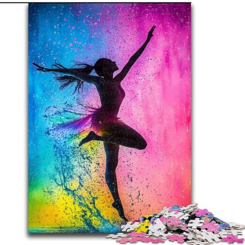 Puzzle für Erwachsene, 1000 Teile, schwieriges Ölgemälde Einer Balletttänzerin, für 14+, anspruchsvolles Spiel als Geschenk für die ganze Familie und Freunde (Größe 50x75cm) von MGQWPZDBD