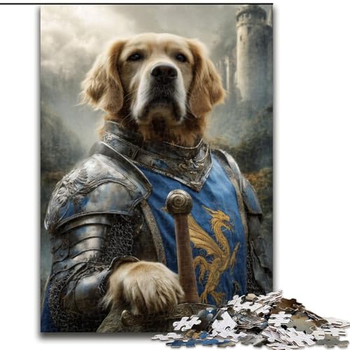 Puzzle für Erwachsene, 1000 Teile, schwieriges Tier, Golden Retriever, für 14+, anspruchsvolles Spiel als Geschenk für die ganze Familie und Freunde (Größe 50x75cm) von MGQWPZDBD
