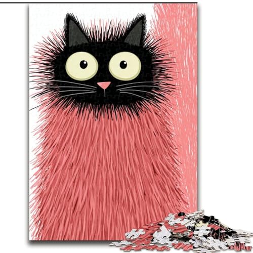 Puzzle für Erwachsene, 1000 Teile, süße Schwarze Katze, anspruchsvolles Denkspiel für Teenager, perfekt als Heimdekoration oder Geschenk, 50x75cm Puzzle für Erwachsene, 1000 Teile, süße Schwarze Katze, anspruchsvolles Denkspiel für Teenager, perfekt als Heimdekoration oder Geschenk, 50x75cm von MGQWPZDBD