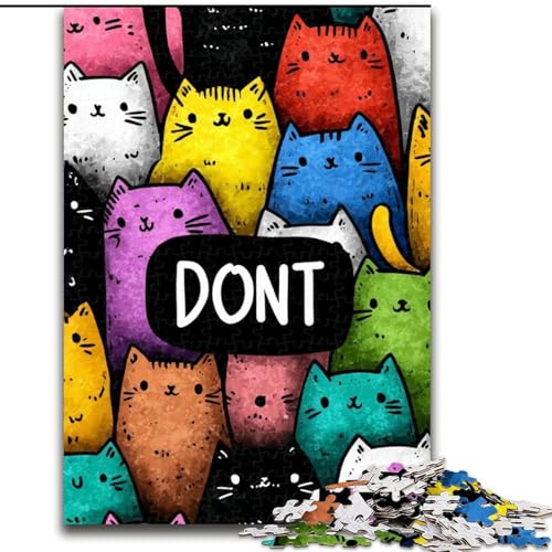 Puzzle für Erwachsene, 1000 Teile, süßes abstraktes Katzen-Puzzle, anspruchsvolles Denkspiel für Teenager, perfekt als Heimdekoration oder Geschenk, 50x75cm Puzzle für Erwachsene, 1000 Teile, süßes abstraktes Katzen-Puzzle, anspruchsvolles Denkspiel für Teenager, perfekt als Heimdekoration oder Geschenk, 50x75cm von MGQWPZDBD
