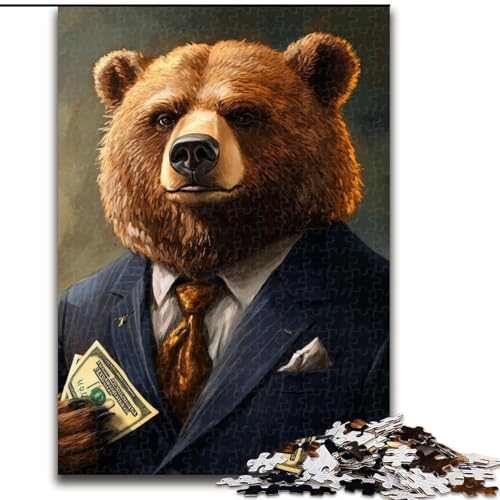 Puzzle für Erwachsene, 1000-teiliges Braunbär-Puzzle, anspruchsvolles Denkspiel für Teenager, perfekt als Heimdekoration oder Geschenk, 50x75cm Puzzle für Erwachsene, 1000-teiliges Braunbär-Puzzle, anspruchsvolles Denkspiel für Teenager, perfekt als Heimdekoration oder Geschenk, 50x75cm von MGQWPZDBD