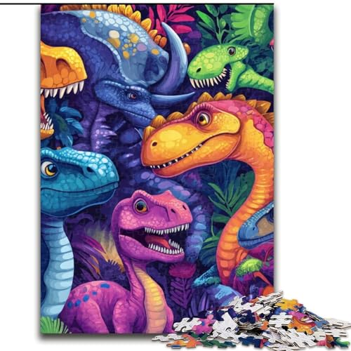 Puzzle für Erwachsene, 1000-teiliges Dinosaurier-Puzzle, Familienaktivitätsspiel für Teenager, anspruchsvolles Denkspiel, 50x75cm Puzzle für Erwachsene, 1000-teiliges Dinosaurier-Puzzle, Familienaktivitätsspiel für Teenager, anspruchsvolles Denkspiel, 50x75cm von MGQWPZDBD