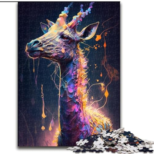 Puzzle für Erwachsene, 1000-teiliges Giraffen-Malpuzzle, anspruchsvolles Denkspiel, Familienaktivität, Heimdekoration, (Größe: 26x38cm) von MGQWPZDBD