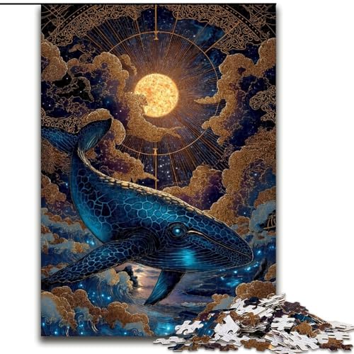 Puzzle für Erwachsene, 1000-teiliges Puzzle, Galaxie-Wal, Dekomprimierendes intellektuelles Lernspielzeug, Geburtstagsgeschenk (Größe 50x75cm) von MGQWPZDBD