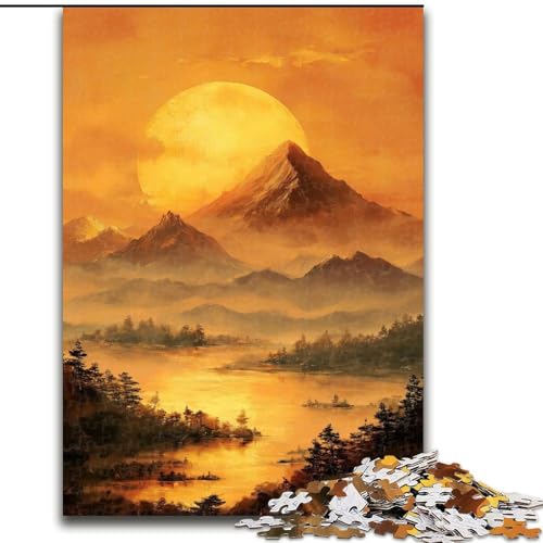 Puzzle für Erwachsene, 1000-teiliges Puzzle, Landschaft im japanischen Stil, für Kinder ab 14 Jahren, Heimdekoration als Geschenk für die ganze Familie und Freunde (Größe 50x75cm) von MGQWPZDBD
