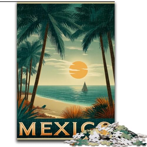 Puzzle für Erwachsene, 1000-teiliges Puzzle, Weltposter, Dekomprimierendes intellektuelles Lernspielzeug, Geburtstagsgeschenk (Größe 50x75cm) von MGQWPZDBD