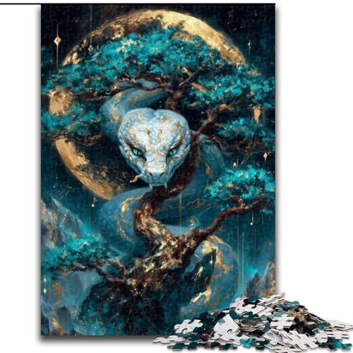Puzzle für Erwachsene, 1000-teiliges Puzzle, magische Schlange, dekomprimierendes intellektuelles Lernspielzeug, Geburtstagsgeschenk (Größe 50x75cm) von MGQWPZDBD