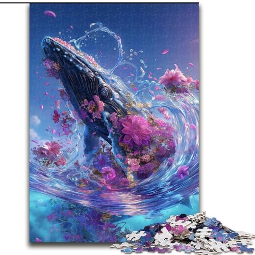Puzzle für Erwachsene, 1000-teiliges Puzzle Magischer Wal, dekomprimierendes intellektuelles Lernspielzeug, Geburtstagsgeschenk (Größe 50x75cm) von MGQWPZDBD