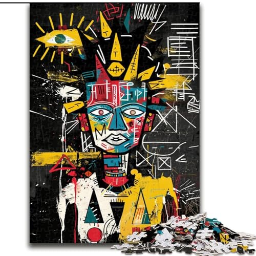 Puzzle für Erwachsene, 1000-teiliges Puzzle im Basquiat-Stil, Dekomprimierendes intellektuelles Lernspielzeug, Geburtstagsgeschenk (Größe 50x75cm) von MGQWPZDBD