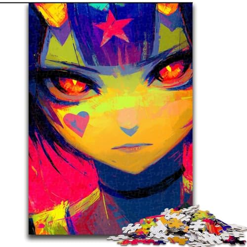 Puzzle für Erwachsene, Anime-Mädchen, Stressabbau, schwierige Herausforderung, Wichtelgeschenke für Kinder ab 14 Jahren (Größe 26x38cm) von MGQWPZDBD