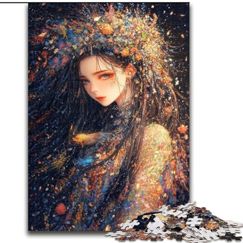 Puzzle für Erwachsene, Anime-Mädchen, Stressabbau, schwierige Herausforderung, Wichtelgeschenke für Kinder ab 14 Jahren (Größe 26x38cm) von MGQWPZDBD