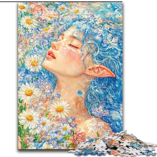 Puzzle für Erwachsene, Anime-Mädchen, Stressabbau, schwierige Herausforderung, Wichtelgeschenke für Kinder ab 14 Jahren (Größe 50x75cm) von MGQWPZDBD