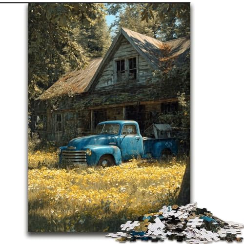 Puzzle für Erwachsene, Bauernhof-LKW, Stressabbau, schwierige Herausforderung, Wichtelgeschenke für Kinder ab 14 Jahren (Größe 50x75cm) von MGQWPZDBD