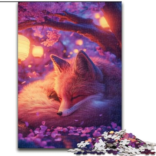 Puzzle für Erwachsene, Fuchs, Stressabbau, schwierige Herausforderung, Wichtelgeschenke für Kinder ab 14 Jahren (Größe 26x38cm) von MGQWPZDBD