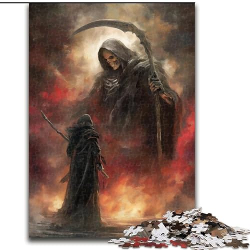 Puzzle für Erwachsene, Gott des Todes, Stressabbau, schwierige Herausforderung, Wichtelgeschenke für Kinder ab 14 Jahren (Größe 26x38cm) von MGQWPZDBD