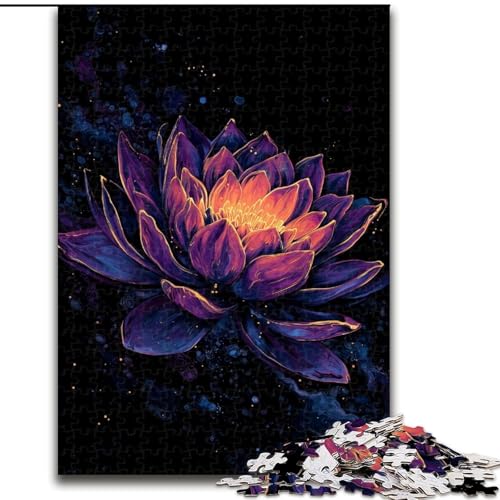 Puzzle für Erwachsene, Lotus-Kunst, Stressabbau, schwierige Herausforderung, Wichtelgeschenke für Kinder ab 14 Jahren (Größe 50x75cm) von MGQWPZDBD