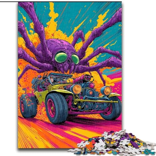 Puzzle für Erwachsene, Spinnenrennen, Stressabbau, schwierige Herausforderung, Wichtelgeschenke für Kinder ab 14 Jahren (Größe 50x75cm) von MGQWPZDBD