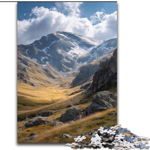 Puzzle für Erwachsene, wunderschöne Berge, Stressabbau, schwierige Herausforderung, Wichtelgeschenke für Kinder ab 14 Jahren (Größe 26x38cm) von MGQWPZDBD