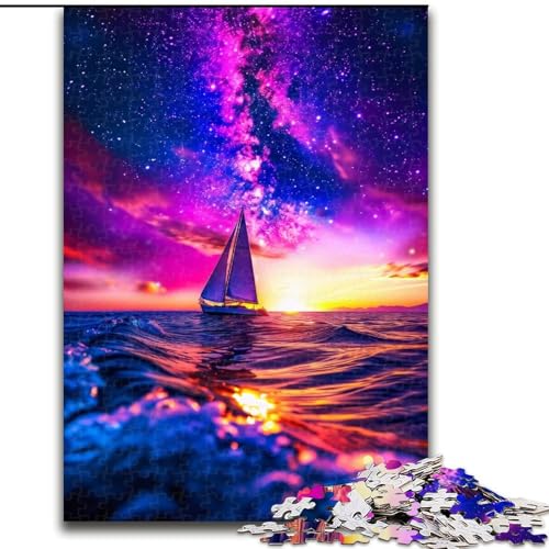 Puzzle für Erwachsene,1000 Teile,Segelboot auf dem Meer unter der Galaxie,hilft dem Gehirn,süchtig machendes Spielzeug zu trainieren,um Geduld zu fördern und das Gedächtnis zu verbessern Größe 50x75cm Puzzle für Erwachsene,1000 Teile,Segelboot auf dem Meer unter der Galaxie,hilft dem Gehirn,süchtig machendes Spielzeug zu trainieren,um Geduld zu fördern und das Gedächtnis zu verbessern Größe 50x75cm von MGQWPZDBD