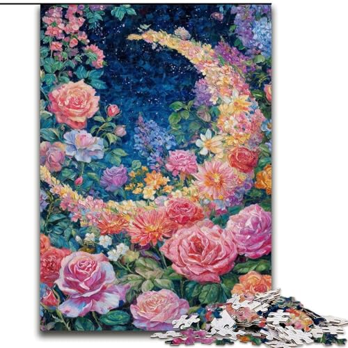 Puzzle für Erwachsene,1000 Teile,schwierig,Blumen und Mond,für Kinder ab 14 Jahren,jedes Teil ist einzigartig – lustiges und herausforderndes Spiel für die ganze Familie,tolles Geschenk Größe 26x38cm Puzzle für Erwachsene,1000 Teile,schwierig,Blumen und Mond,für Kinder ab 14 Jahren,jedes Teil ist einzigartig – lustiges und herausforderndes Spiel für die ganze Familie,tolles Geschenk Größe 26x38cm von MGQWPZDBD