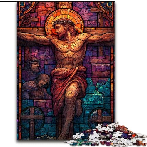 Puzzle für Erwachsene,1000 Teile,schwierig,Buntglas-Jesus,für Kinder ab 14 Jahren,jedes Teil ist einzigartig – lustiges und herausforderndes Spiel für die ganze Familie,tolles Geschenk (Größe 50x75cm) Puzzle für Erwachsene,1000 Teile,schwierig,Buntglas-Jesus,für Kinder ab 14 Jahren,jedes Teil ist einzigartig – lustiges und herausforderndes Spiel für die ganze Familie,tolles Geschenk (Größe 50x75cm) von MGQWPZDBD