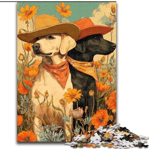 Puzzle für Erwachsene,1000 Teile,schwierig,Cowgirl-Hund in Wildblumen,für Kinder ab 14 Jahren Jedes Teil ist einzigartig – lustiges und herausforderndes Spiel für die ganze Familie Tolles Geschenk Puzzle für Erwachsene,1000 Teile,schwierig,Cowgirl-Hund in Wildblumen,für Kinder ab 14 Jahren Jedes Teil ist einzigartig – lustiges und herausforderndes Spiel für die ganze Familie Tolles Geschenk von MGQWPZDBD