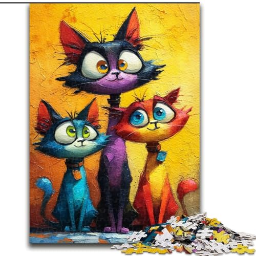 Puzzle für Erwachsene,1000 Teile,schwierig,DREI Katzen,für Kinder ab 14 Jahren Jedes Teil ist einzigartig – lustiges und herausforderndes Spiel für die ganze Familie Tolles Geschenk (Größe 50x75cm) Puzzle für Erwachsene,1000 Teile,schwierig,DREI Katzen,für Kinder ab 14 Jahren Jedes Teil ist einzigartig – lustiges und herausforderndes Spiel für die ganze Familie Tolles Geschenk (Größe 50x75cm) von MGQWPZDBD