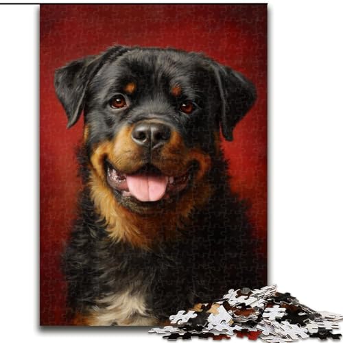 Puzzle für Erwachsene,1000 Teile,schwierig,Rottweiler,für Kinder ab 14 Jahren,jedes Teil ist einzigartig – lustiges und herausforderndes Spiel für die ganze Familie,tolles Geschenk (Größe 50x75cm) von MGQWPZDBD