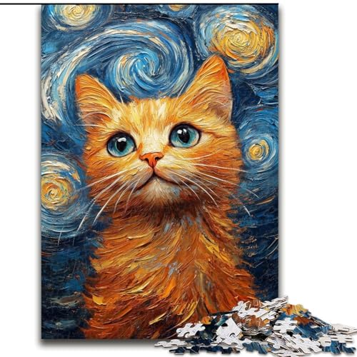 Puzzle für Erwachsene,1000 Teile,schwierig,Sternenhimmel-Katze,für Kinder ab 14 Jahren,jedes Teil ist einzigartig – lustiges und herausforderndes Spiel für die ganze Familie,tolles Geschenk 26x38cm Puzzle für Erwachsene,1000 Teile,schwierig,Sternenhimmel-Katze,für Kinder ab 14 Jahren,jedes Teil ist einzigartig – lustiges und herausforderndes Spiel für die ganze Familie,tolles Geschenk 26x38cm von MGQWPZDBD