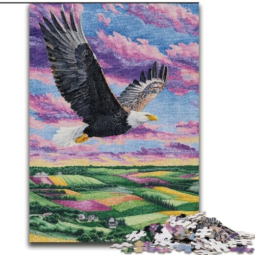 Puzzle für Erwachsene,1000 Teile,schwierig,fliegender Adler,für Kinder ab 14 Jahren,jedes Teil ist einzigartig – lustiges und herausforderndes Spiel für die ganze Familie,tolles Geschenk Größe 50x75cm von MGQWPZDBD