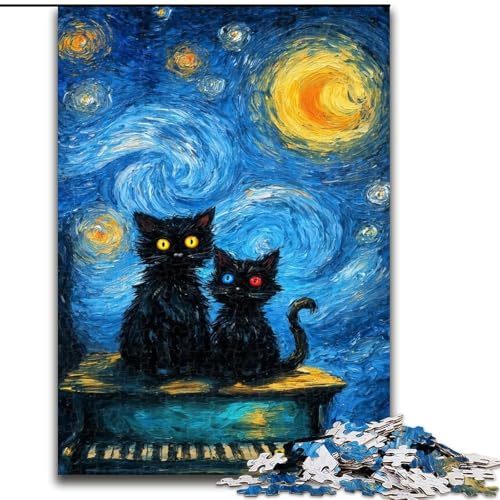 Puzzle für Erwachsene,1000 Teile,schwierige Kunst der schwarzen Katze,für Kinder ab 14 Jahren Jedes Teil ist einzigartig – lustiges und herausforderndes Spiel für die ganze Familie Tolles Geschenk Puzzle für Erwachsene,1000 Teile,schwierige Kunst der schwarzen Katze,für Kinder ab 14 Jahren Jedes Teil ist einzigartig – lustiges und herausforderndes Spiel für die ganze Familie Tolles Geschenk von MGQWPZDBD