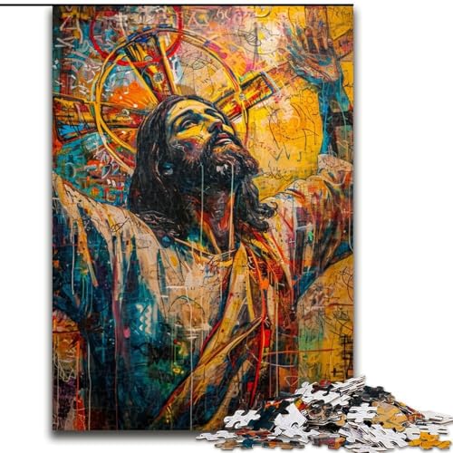 Puzzle für Erwachsene,1000 Teile,schwieriges Jesus-Graffiti,für Kinder ab 14 Jahren Jedes Teil ist einzigartig – lustiges und herausforderndes Spiel für die ganze Familie Tolles Geschenk Größe 50x75cm Puzzle für Erwachsene,1000 Teile,schwieriges Jesus-Graffiti,für Kinder ab 14 Jahren Jedes Teil ist einzigartig – lustiges und herausforderndes Spiel für die ganze Familie Tolles Geschenk Größe 50x75cm von MGQWPZDBD