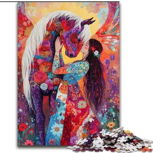 Puzzle für Erwachsene,1000 Teile,schwieriges Mädchen und Pferd,für Kinder ab 14 Jahren Jedes Teil ist einzigartig – lustiges und herausforderndes Spiel für die ganze Familie Tolles Geschenk 50x75cm Puzzle für Erwachsene,1000 Teile,schwieriges Mädchen und Pferd,für Kinder ab 14 Jahren Jedes Teil ist einzigartig – lustiges und herausforderndes Spiel für die ganze Familie Tolles Geschenk 50x75cm von MGQWPZDBD