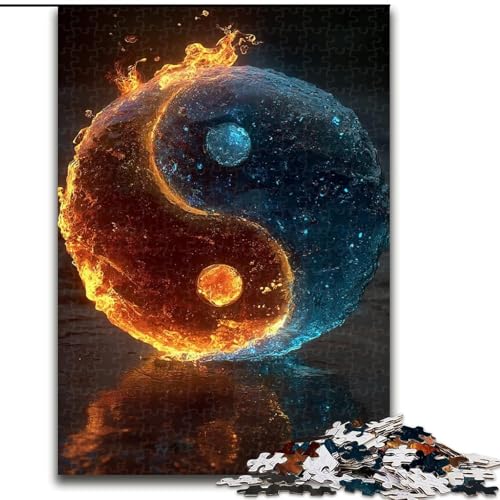 Puzzle für Erwachsene Yin und Yang, Stressabbau, schwierige Herausforderung, Wichtelgeschenke für Kinder ab 14 Jahren (Größe 26x38cm) von MGQWPZDBD