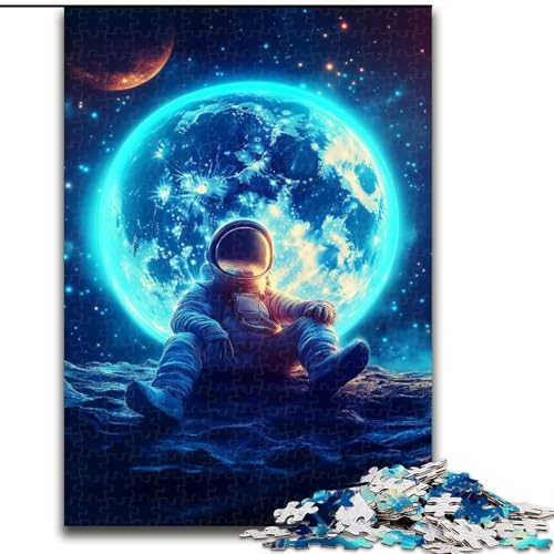 Puzzle für Erwachsene mit 1000 Teilen, Astronaut, hilft dem Gehirn, süchtig machendes Spielzeug zu trainieren, um Geduld zu fördern und das Gedächtnis zu verbessern (Größe 50x75cm) von MGQWPZDBD
