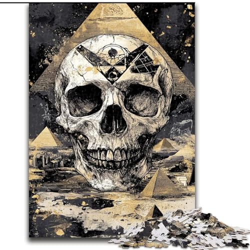 Puzzle für Erwachsene mit 1000 Teilen, Skelettkunst, hilft dem Gehirn, süchtig machendes Spielzeug zu trainieren, um Geduld zu fördern und das Gedächtnis zu verbessern (Größe 26x38cm) von MGQWPZDBD