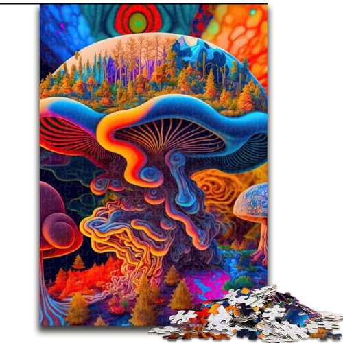 Puzzle für Erwachsene mit 1000 psychedelischen Elementen, dekomprimierendes intellektuelles Lernspielzeug, ganze Familie (Größe 50x75cm) von MGQWPZDBD