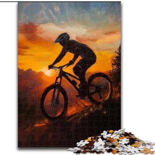 Puzzle für Erwachsene zum Thema Mountainbiken, Stressabbau, schwierige Herausforderung, Wichtelgeschenke für Kinder ab 14 Jahren (Größe 50x75cm) von MGQWPZDBD