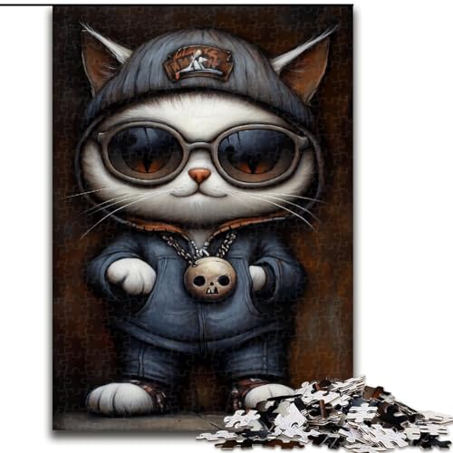 Puzzle für Teenager, 1000 Puzzles, Art Cat, für 14+, für Familienspaß & Spieleabend, Künstlersammlung, Bildende Kunst (Größe 50x75cm) von MGQWPZDBD