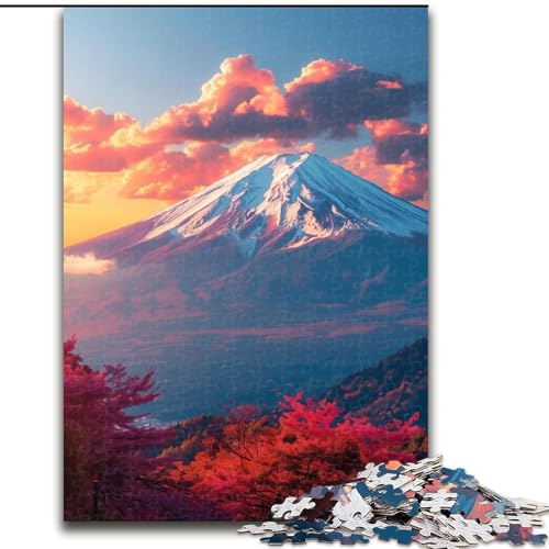 Puzzle für Teenager, 1000 Puzzles, Berg Fuji, für 14+, für Familienspaß und Spieleabende, Künstlersammlung, Bildende Kunst (Größe 26x38cm) von MGQWPZDBD