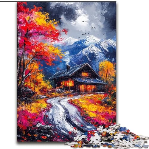 Puzzle für Teenager, 1000 Puzzles, Berg Fuji, für 14+, für Familienspaß und Spieleabende, Künstlersammlung, Bildende Kunst (Größe 50x75cm) von MGQWPZDBD