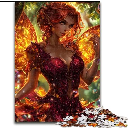 Puzzle für Teenager, 1000 Puzzleteile, Fantasy Dark Girl, für 14+, für Familienspaß und Spieleabende, Künstlersammlung, Bildende Kunst (Größe 50x75cm) von MGQWPZDBD