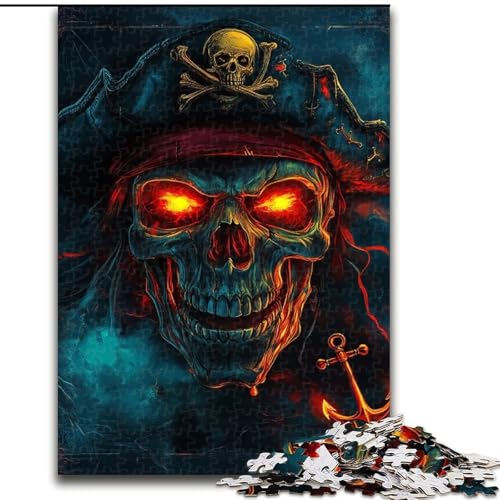 Puzzle für Teenager, 1000 Puzzleteile, Neon-Piratenkapitän, für 14+, für Familienspaß und Spieleabende, Künstlersammlung, Bildende Kunst (Größe 50x75cm) von MGQWPZDBD