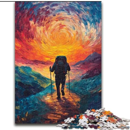 Puzzle für Teenager, 1000 Teile, Reisender, Lernspielzeug, Familienspiele, einzigartige Geburtstags- und Geschenkideen (Größe 26x38cm) von MGQWPZDBD
