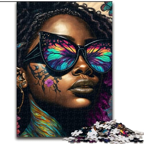 Puzzle für Teenager, 1000 Teile, Rose, schönes Mädchen, hilft dem Gehirn, süchtig machendes Spielzeug zu trainieren, um Geduld zu fördern, perfekte Dekoration (Größe 26x38cm) von MGQWPZDBD